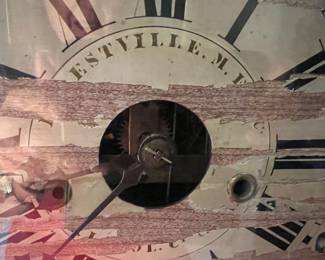 90. Antique Westerviller Clock c.1845 (17" x 31")