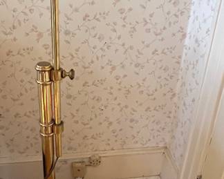 177. Antique Brass Floor Lamp (58")