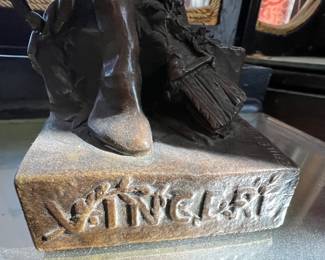 56. Bronze Sculpture by Emile Laporte "Vincere" (5" x 5" x 13")