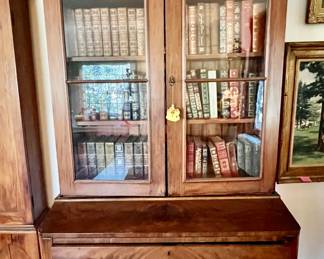 23. Antique Two Piece Secretary (42" x 19" x 82") 