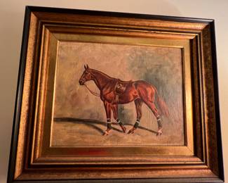 101. Painting on Board of Horse (9.5" x 7.5")