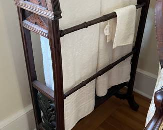 196. Antique Carved Towel Rack 