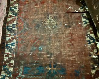 256. Antique Brown Rug (3'6" x 5'2")