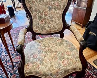 41. Antique Queen Anne Chair (26" x 27" x 42")