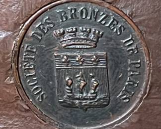 1. Signed & Stamped Art Nouveau Bronze Bust of Woman by Van Der Straeten Societe Des Bronzes De Paris #337 (10" x 6" x 16")