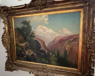 149. Signed Oil on Canvas of Mountainous Landscape by Robert Atkinson Fox (26" x 35.5")