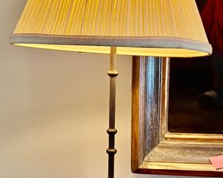 34. Pair of Brass & Alabaster Lamps (24")