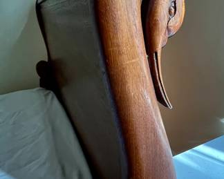 221. Sleigh Twin Bed w/ Trundle and Swan Detail