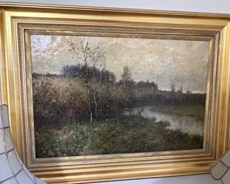 157. Painting of Landscape by Max Jeykle (25" x 16")