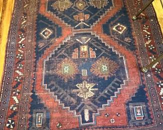 144. Karabagh Rug w/ Red Jagged Band (8' x 5')