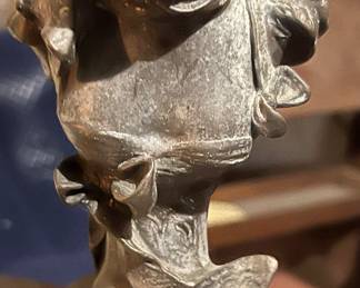 246. Bronze Bust on Stone Base (12")