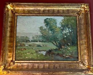 127. Signed Pastoral Scene by F.A. Tarter 1916 (16" x 12")