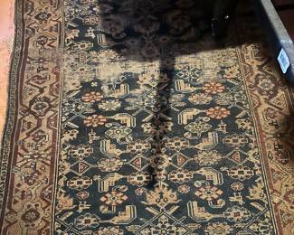 252. Antique Black Rug (69" x 45")