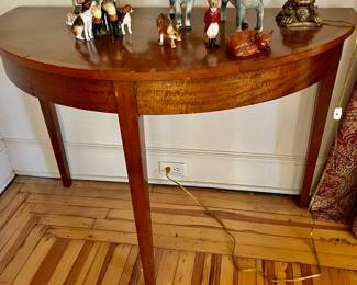 26. Pair of Demilune Tables w/ Inlay (Can Make into a Round Table) (44" x 23" x 31") 