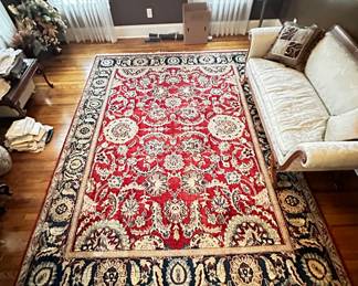 12.5’ x 9’ handwoven rug in beautiful condition