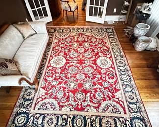 12.5’ x 9’ handwoven rug in beautiful condition