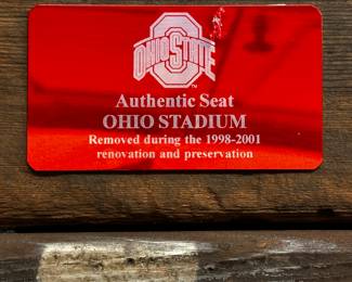 Check out this cool Ohio State piece of memorabilia! Authentic seat from the stadium removed during 1998-2001 renovation and preservation.