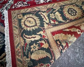 12.5’ x 9’ handwoven rug in beautiful condition