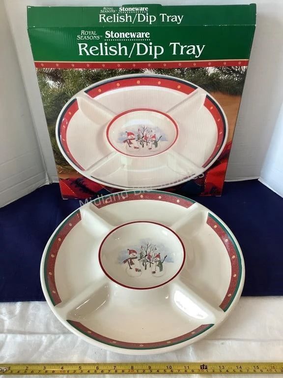 Stoneware Christmas Dish Set