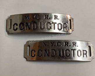 Railroad Conductor hat badges