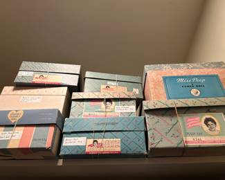 lots more Madame Alexander boxes and other dolls to pull out