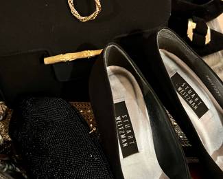 Lots of Stuart Weitzman heels.
