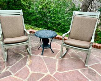 Sweet wooden painted rockers in fabulous shape.