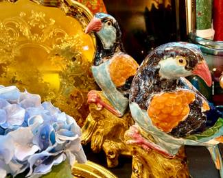 Love these birds with Majolica coloring. 