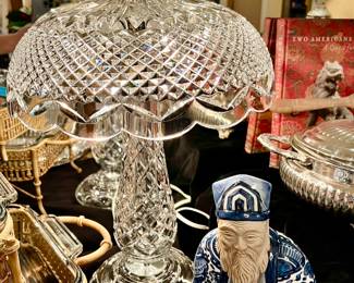 Stunning Waterford crystal lamp and shade.