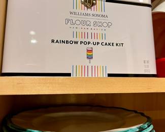 Williams Sonoma Flour shop Rainbow Pop Up cake kit.