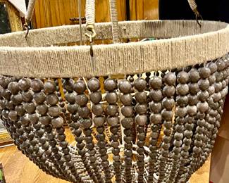 Amazing cut stone bead chandelier.