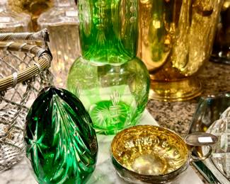 Crystal, marble and brass!  So pretty!