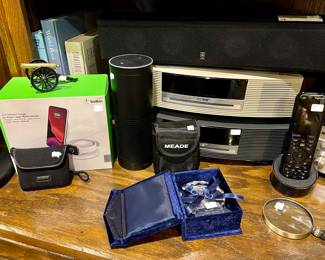 Two Bose Wave Radios.