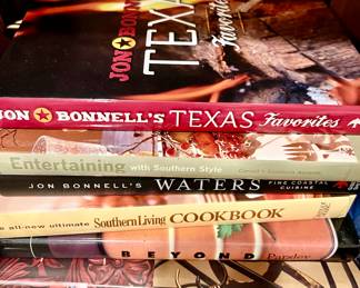 Fun Fort Worth signed cookbooks from John Bonnell and Grady Spears.