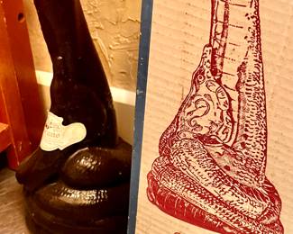 Snake Glass Sculpture Schlangen.