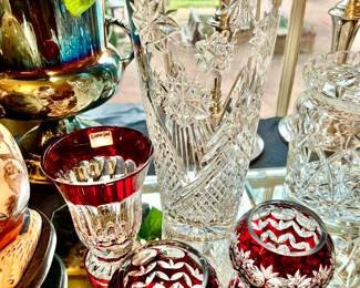 Scarce Waterford Snowflake Christmas vase.