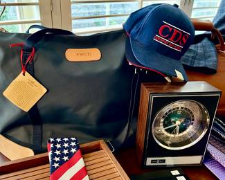 Hart Country Day bag, pins, shirts, and ball caps.