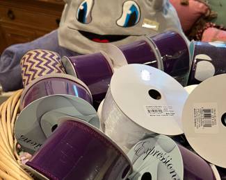 velvet and burlap ribbons.