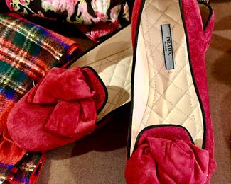 Prada red flats.