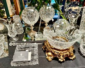 Waterford crystal sparkles and shines.  Love the gold base sold separately.