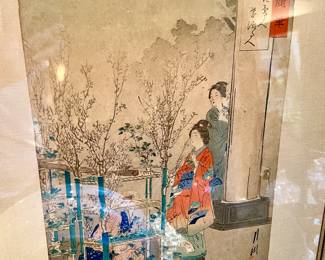 Another authentic antique Japanese wood block print.