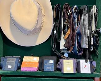 Suspenders and socks.