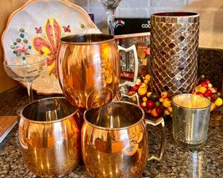 4 Copper Moscow Mule mugs 