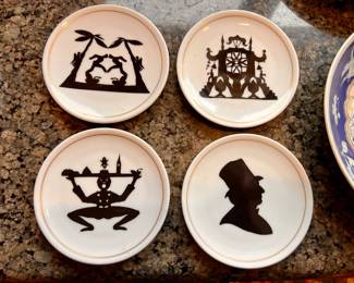 4 mini - Hans Christian Andersen Silhouetklip plates 