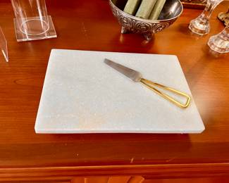 New w/box - Marble Cheese Serving set
