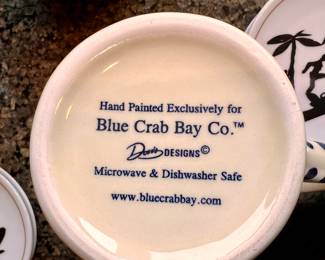 Hand painted - Blue Crab Bay Co. coffee mugs