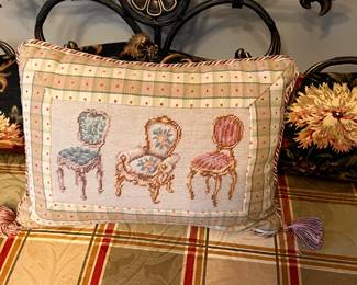 Needlepoint pillow