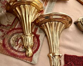Brass wall sconces  
