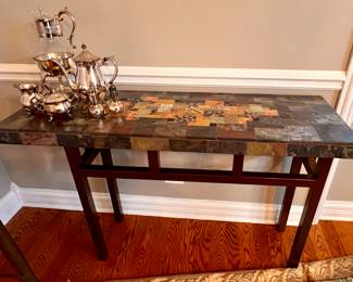 Polished Slate console/entry table