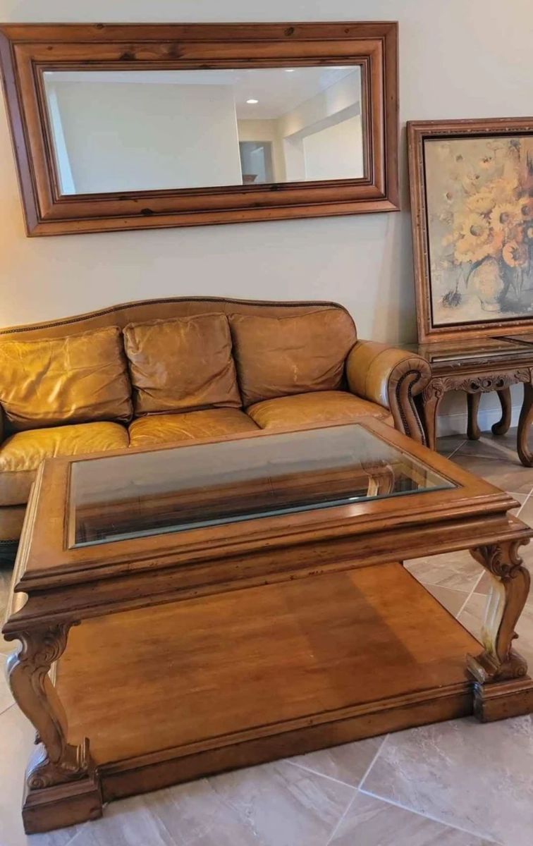 Haverty's Leather sofa with loveseat